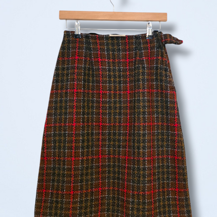 Julius London Vintage Wool Plaid Skirt UK 8