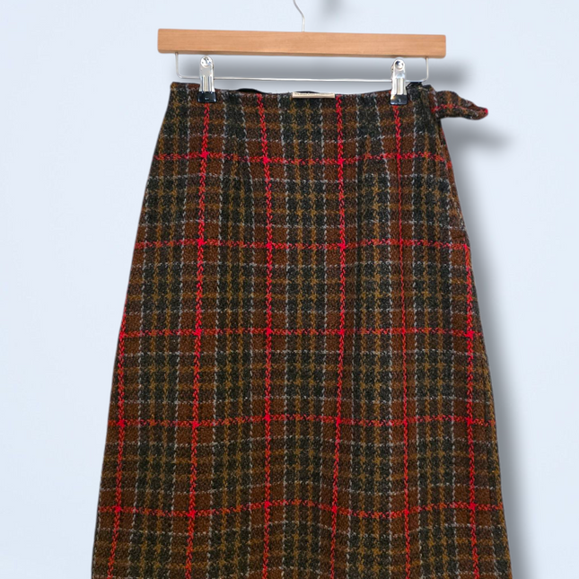 Julius London Vintage Wool Plaid Skirt UK 8