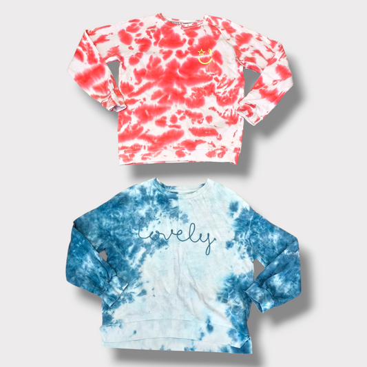 Girls Sweater Bundle – Age 10 – Next & Scamp and Dude – Tie-Dye Cotton