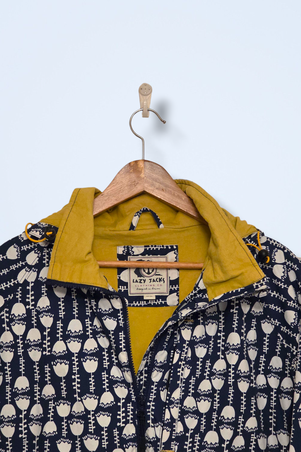 Lazy Jacks Size Small Printed Full Zip Rain Coat Size Small