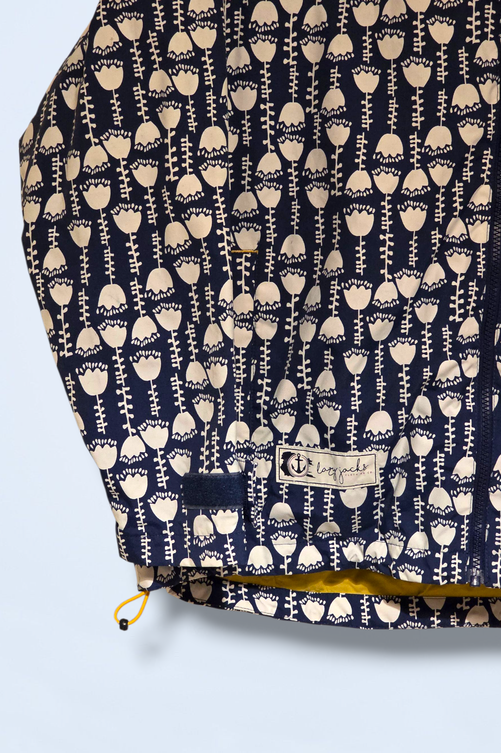 Lazy Jacks Size Small Printed Full Zip Rain Coat Size Small