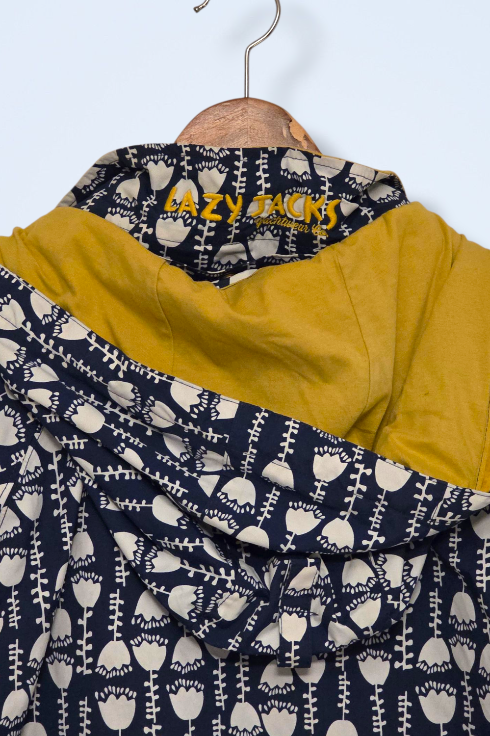 Lazy Jacks Size Small Printed Full Zip Rain Coat Size Small