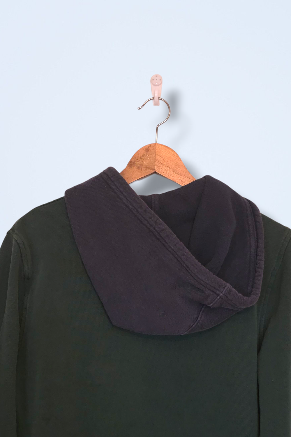 Dark Green Hooded Jumper with Navy Detail & Levi Logo Small