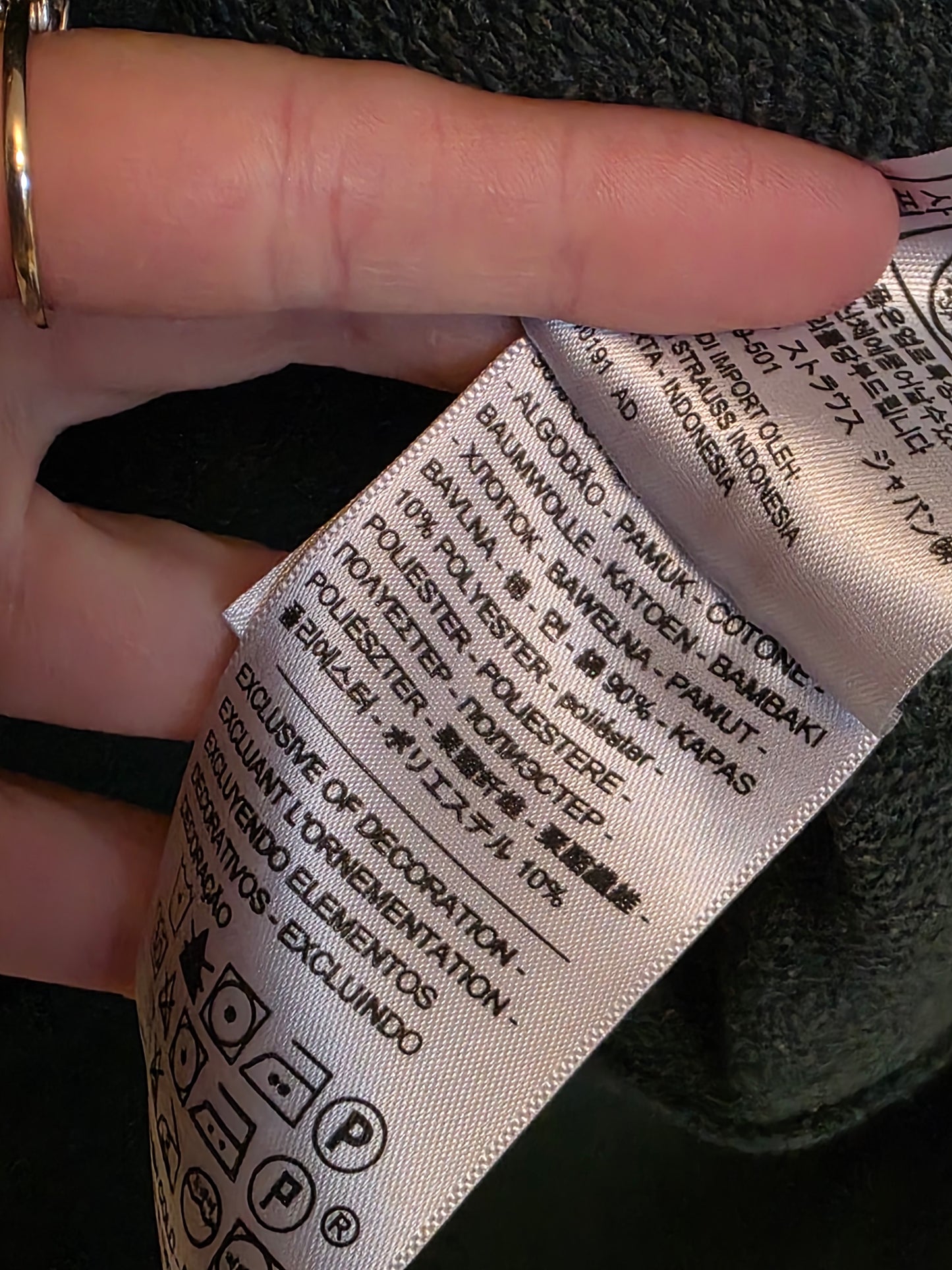 Dark Green Hooded Jumper with Navy Detail & Levi Logo Small