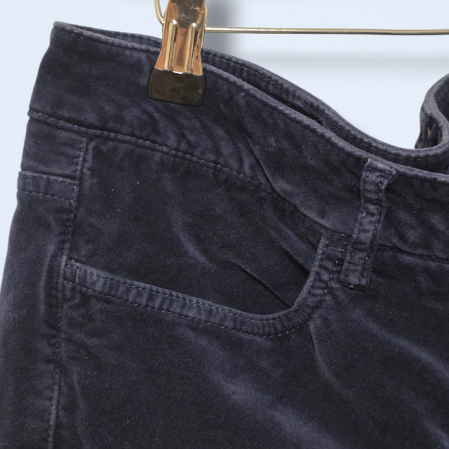 Luisa Cerano – Blue Velour Soft-touch Trousers – Size 16