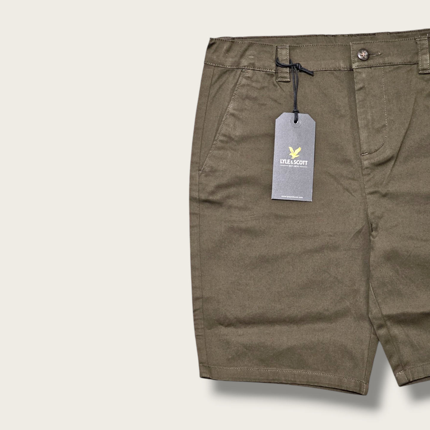 Lyle & Scott Olive Green Chino Shorts Age 12/13 New