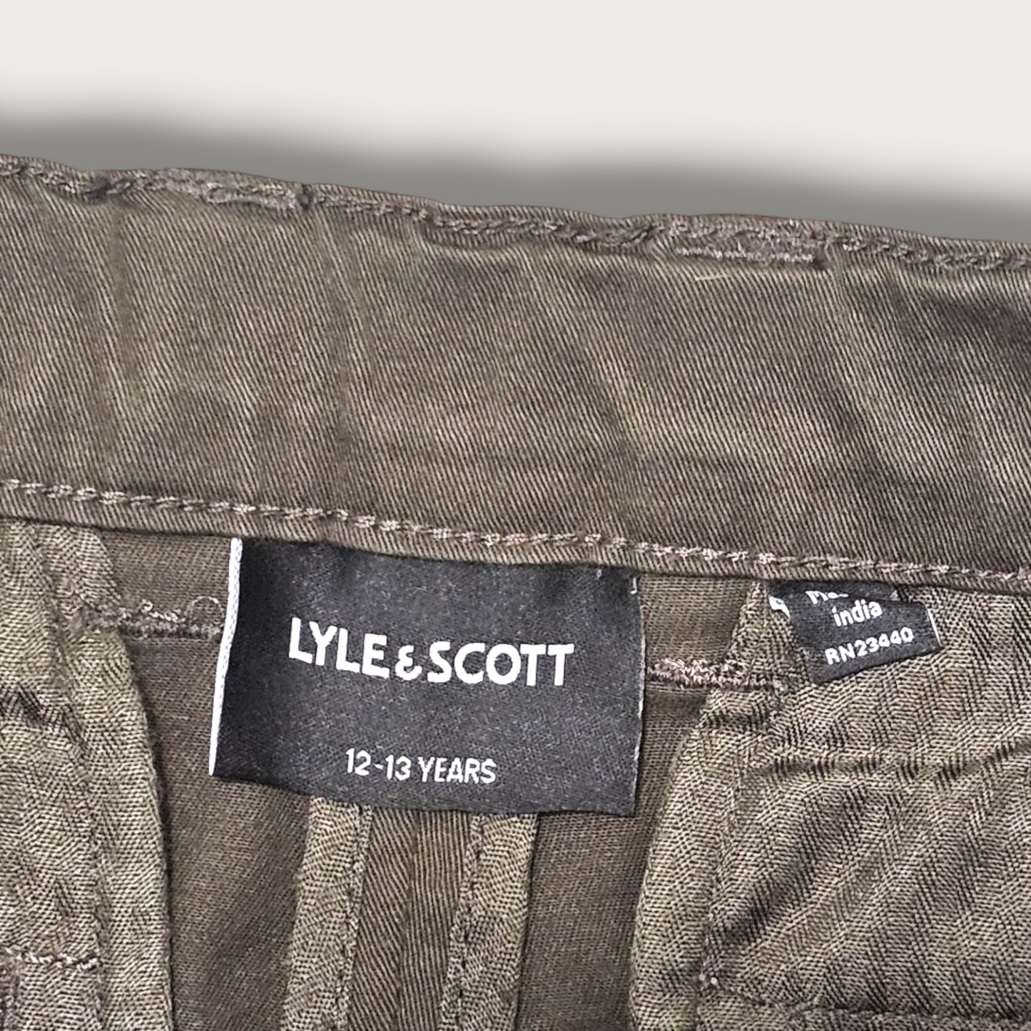 Lyle & Scott Olive Green Chino Shorts Age 12/13 New