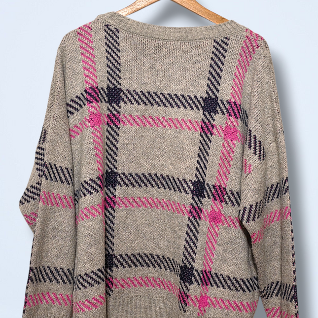 M &Co – Size Large – Grey Knitted Sweater – Round Neck – Long-sleeved