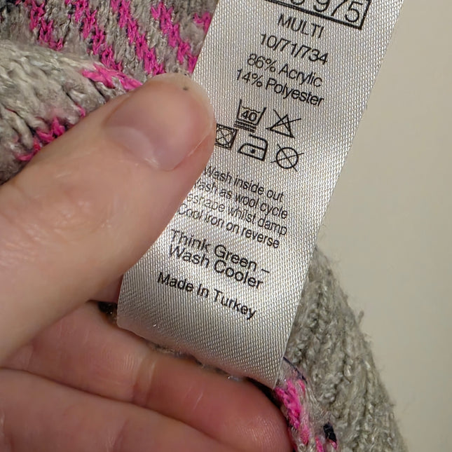 M &Co – Size Large – Grey Knitted Sweater – Round Neck – Long-sleeved