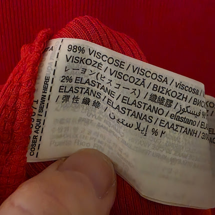 MNG Round Neck Ribbed Skater Dress Cap Sleeve Size Small