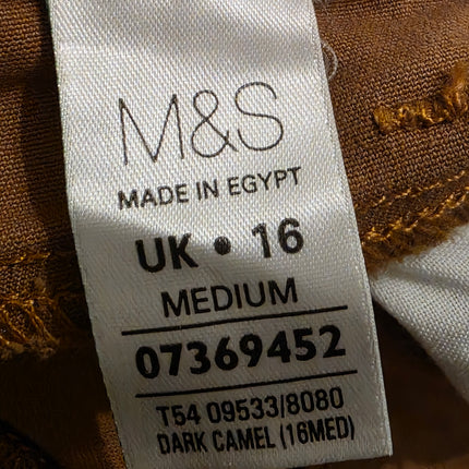 M&S – Dark Camel – Size UK 16 – Cropped Jeggings