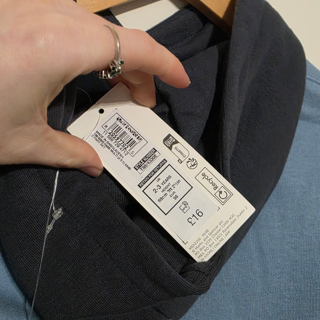 M&S – Blue Two-piece Tracksuit – Jumper & Joggers – NWT – Age 2-3 years