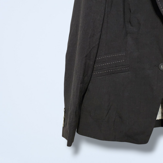 M&S – Charcoal Single-breasted Blazer – Size UK 14