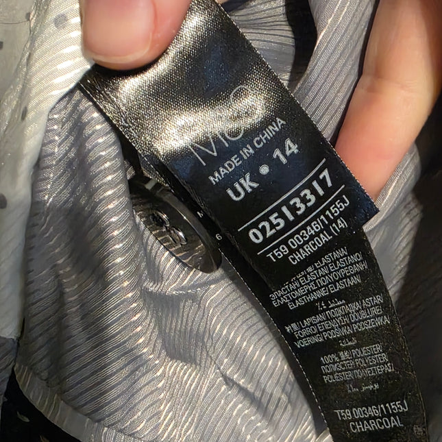 M&S – Charcoal Single-breasted Blazer – Size UK 14