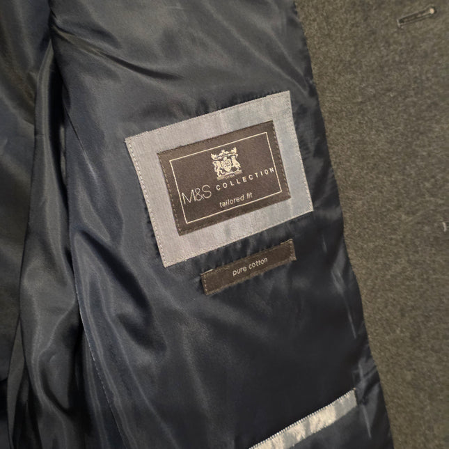 Marks & Spencer – Grey Pure Cotton Blazer – Chest 44 in