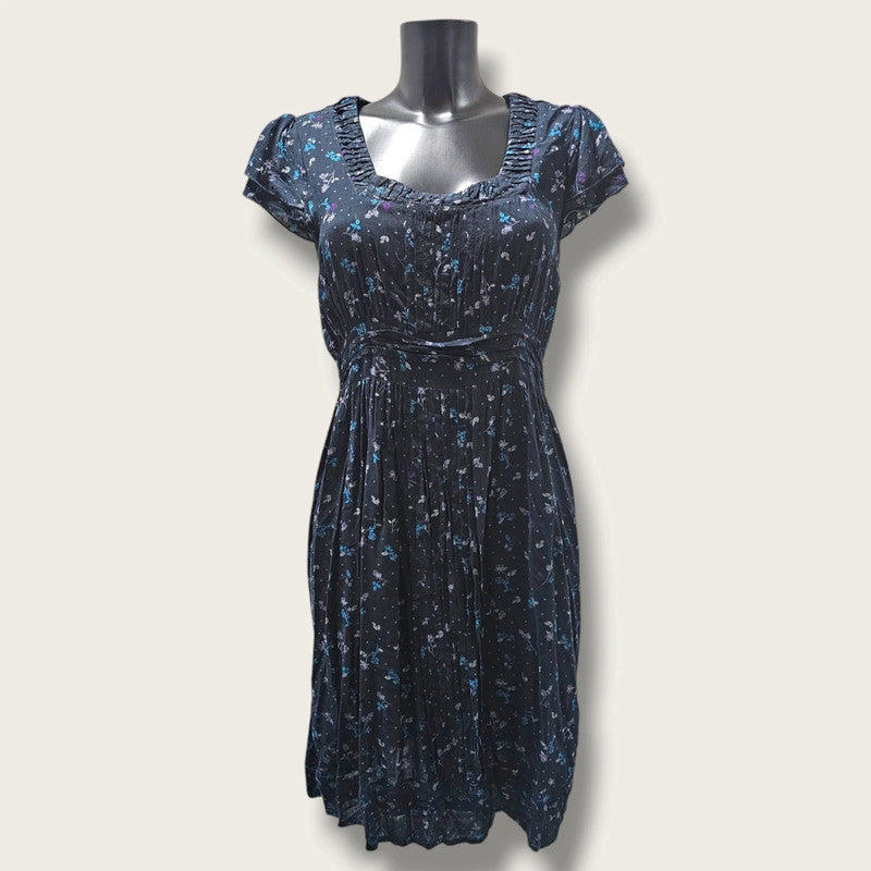 Mantaray Blue Floral Print Dress UK 12