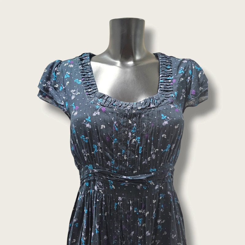 Mantaray Blue Floral Print Dress UK 12