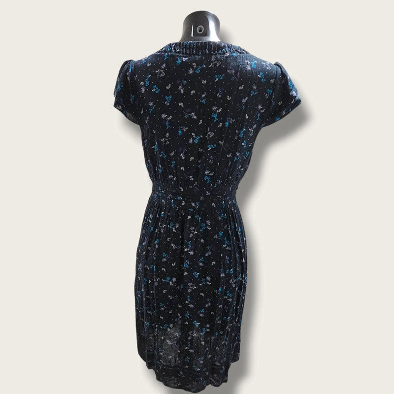 Mantaray Blue Floral Print Dress UK 12