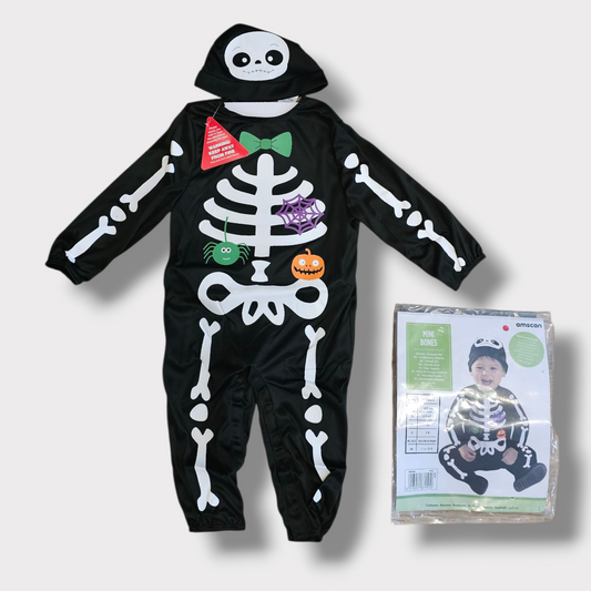 Amscan Mini Bones Toddler Skeleton Costume – Age 2–3 Years – BNWT