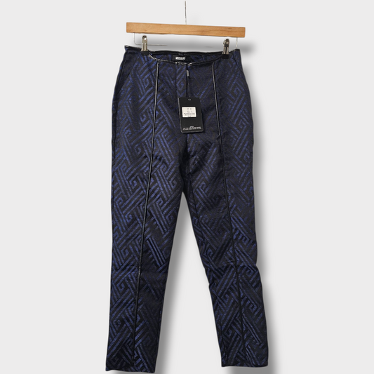 Missguided Black & Blue Geometric Trousers – UK 10 – NWT