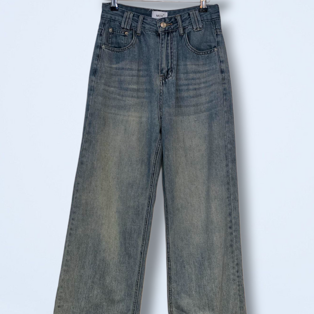 Mok Wide-leg Denim Jeans High Waist UK 8