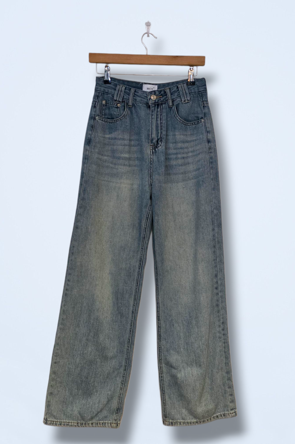 Mok Wide-leg Denim Jeans High Waist UK 8