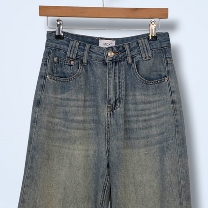 Mok Wide-leg Denim Jeans High Waist UK 8