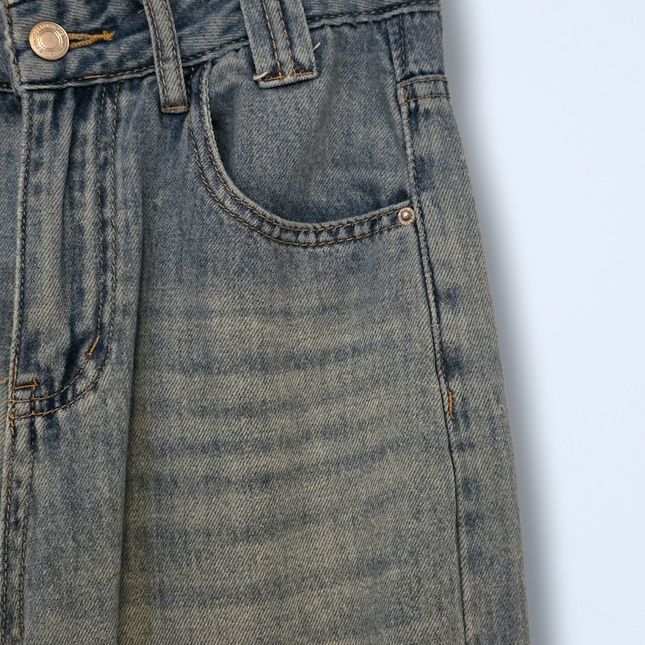 Mok Wide-leg Denim Jeans High Waist UK 8