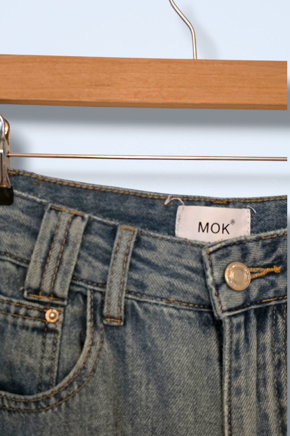 Mok Wide-leg Denim Jeans High Waist UK 8