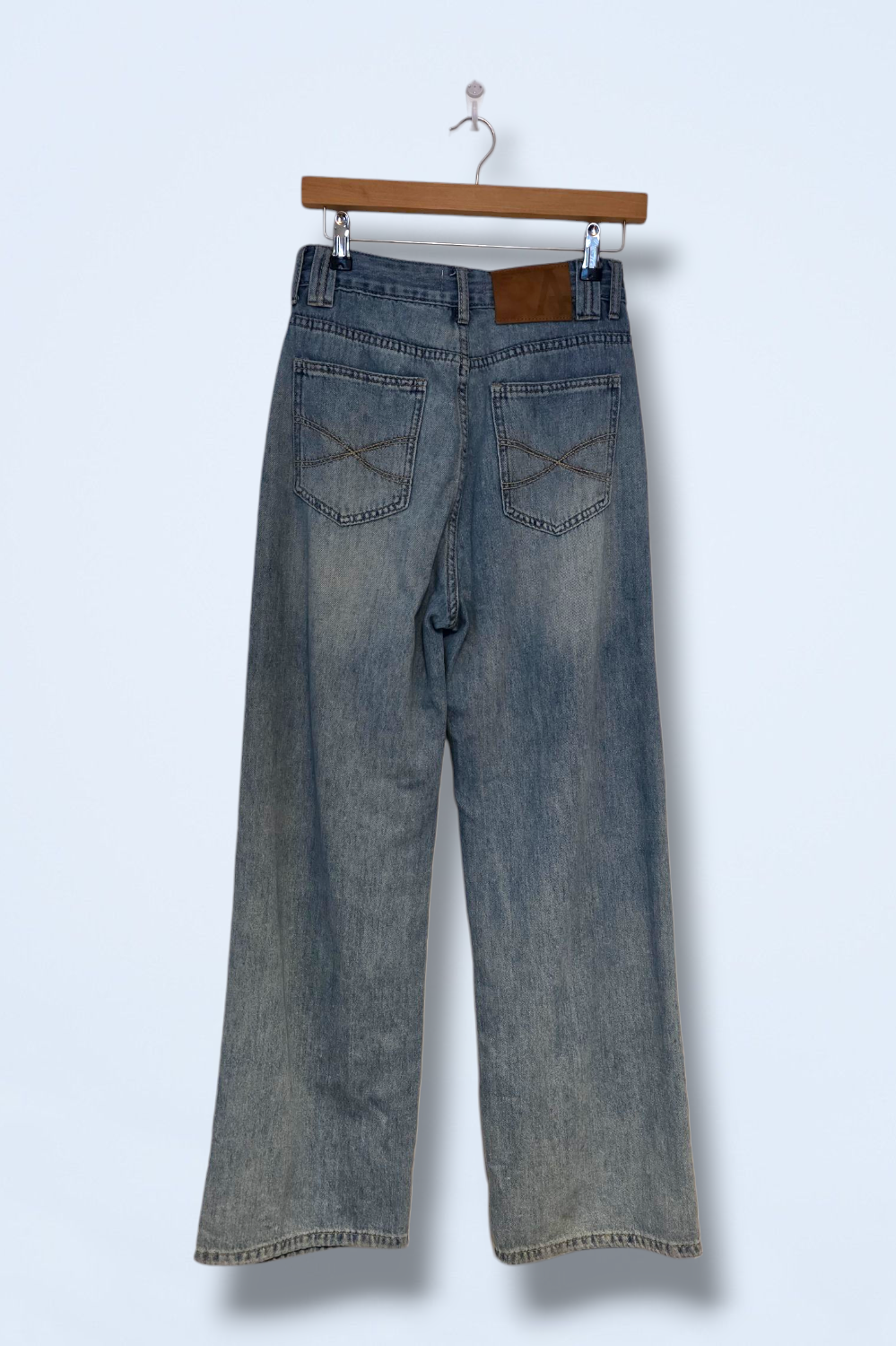 Mok Wide-leg Denim Jeans High Waist UK 8