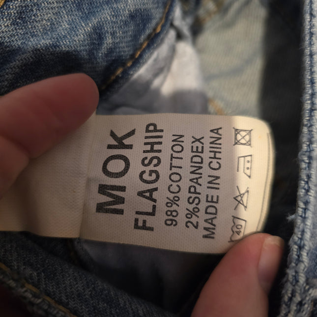 Mok Wide-leg Denim Jeans High Waist UK 8