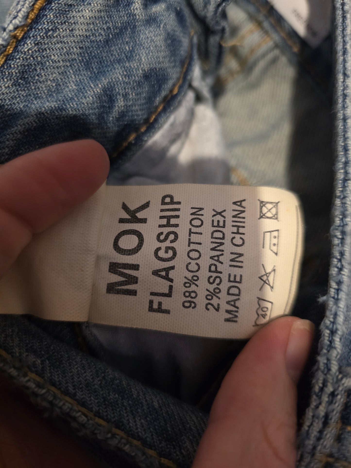 Mok Wide-leg Denim Jeans High Waist UK 8