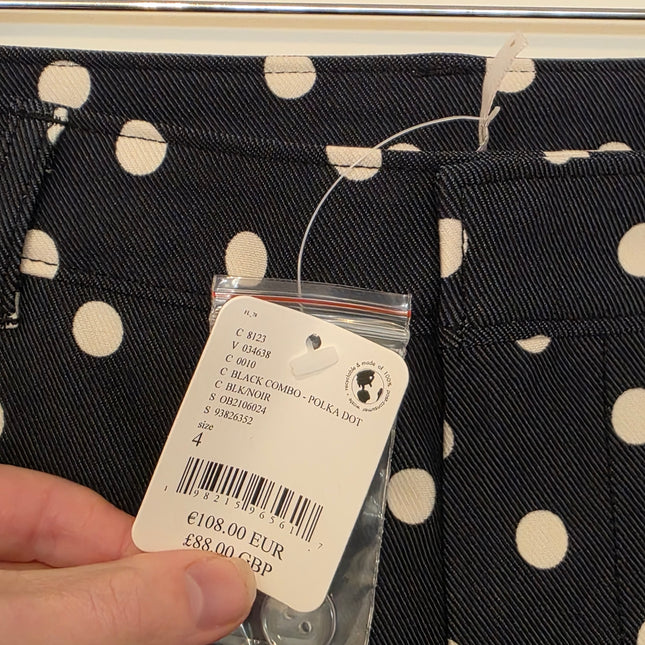 Polka Dot High Waist Tapered Trousers New Free People