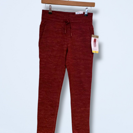 Mondetta Burgundy New Brushed Jacquard Leggings Small