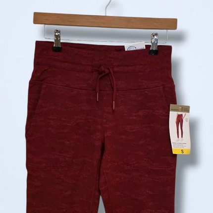 Mondetta Burgundy New Brushed Jacquard Leggings Small