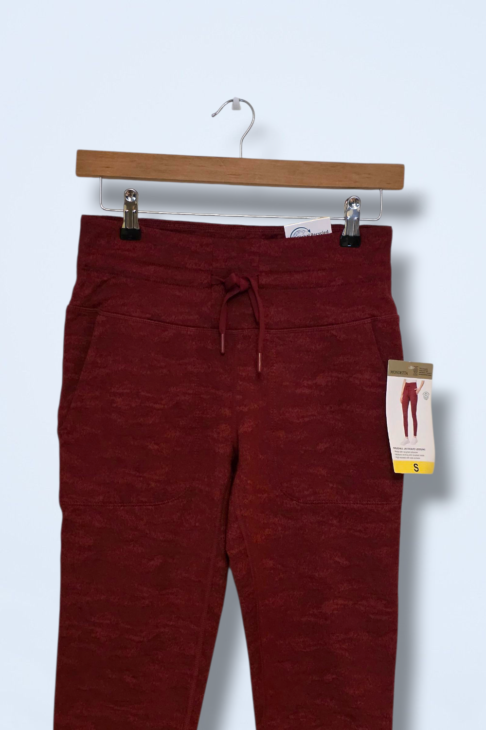 Mondetta Burgundy New Brushed Jacquard Leggings Small