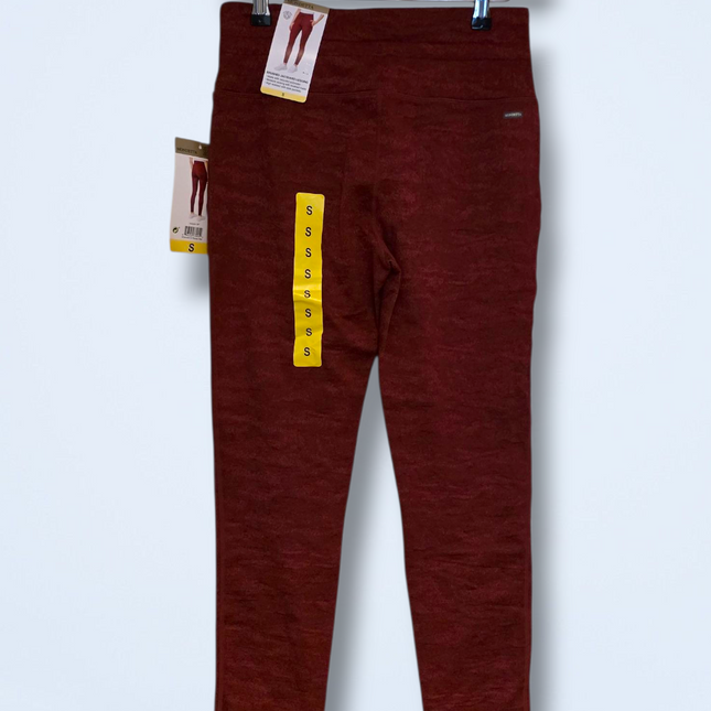 Mondetta Burgundy New Brushed Jacquard Leggings Small
