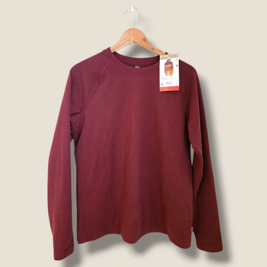 Burgundy Soft-touch Long-sleeved Top – New – Medium