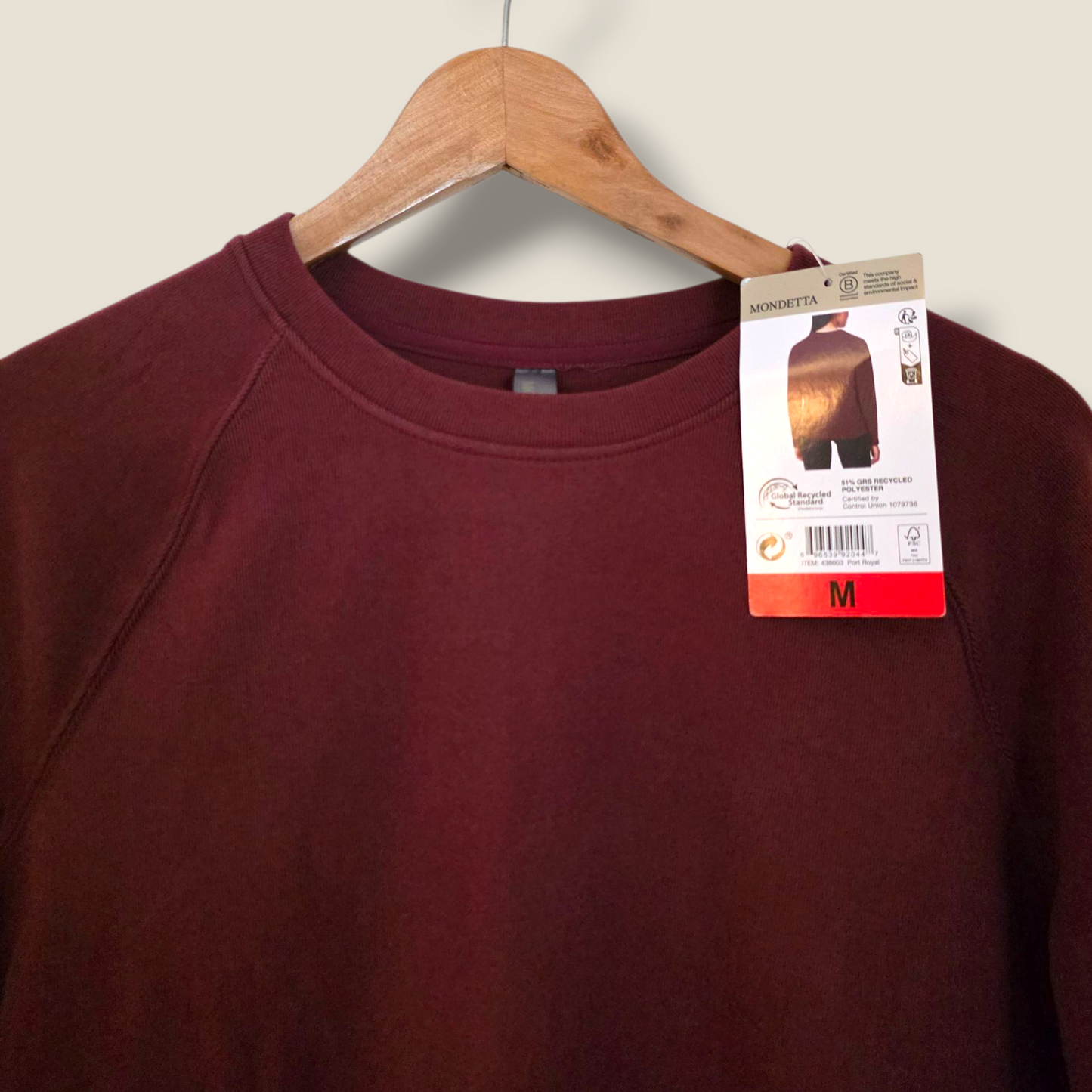 Burgundy Soft-touch Long-sleeved Top – New – Medium