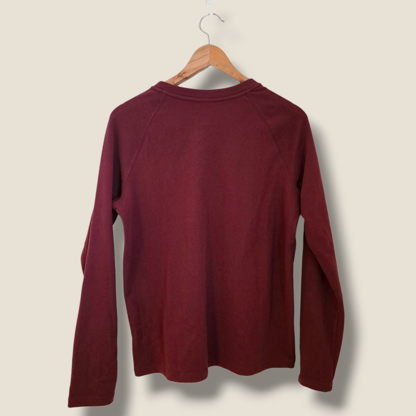 Burgundy Soft-touch Long-sleeved Top – New – Medium