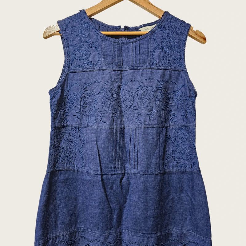 Monsoon UK 10 100% Linen Dress