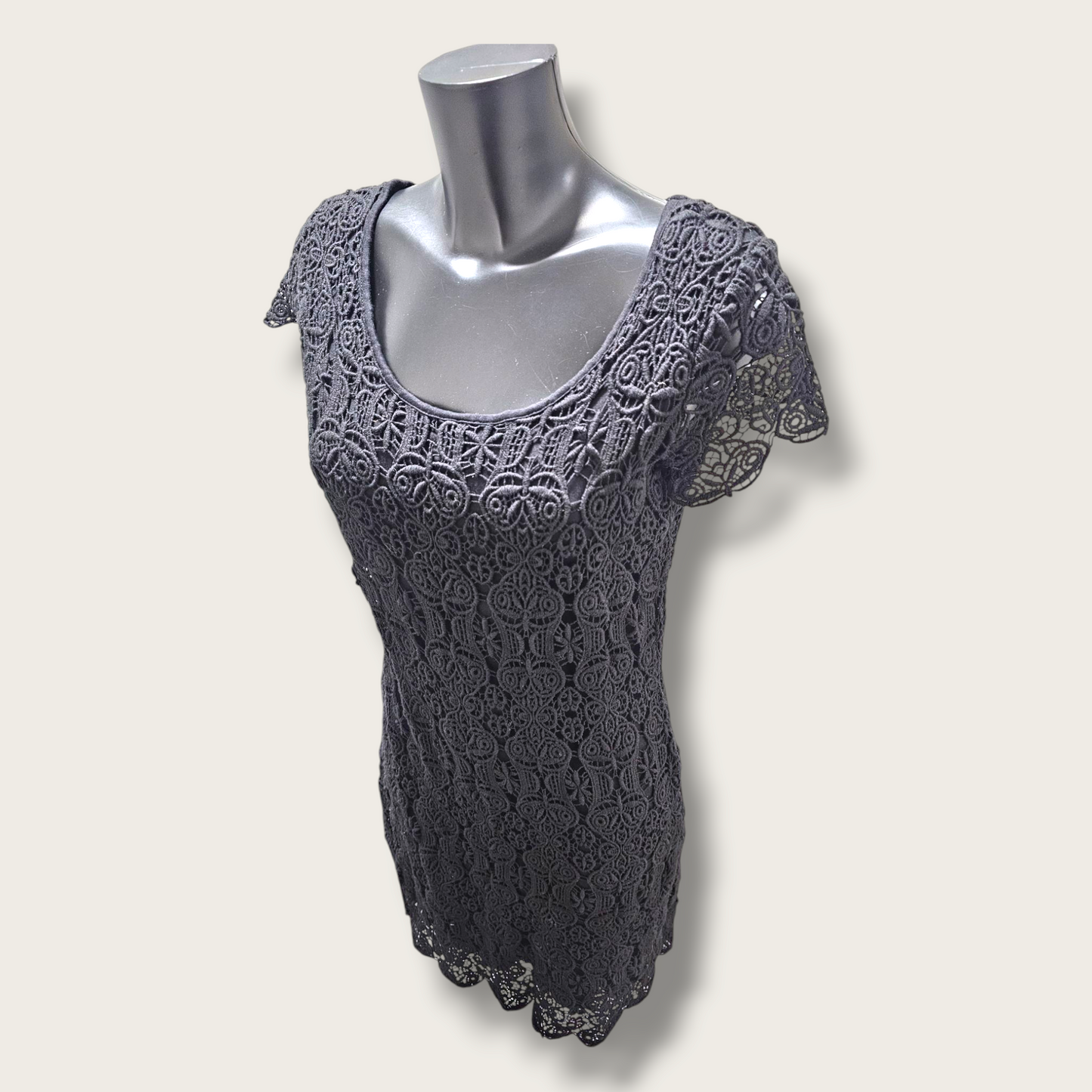 Monsoon UK Size 10 Crochet A Line Dress