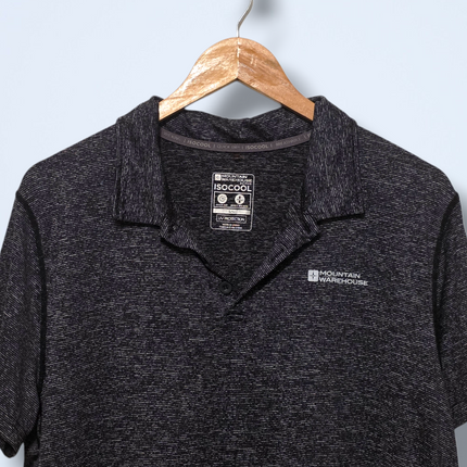 Black & Grey Mountain Warehouse Polo Activewear Large