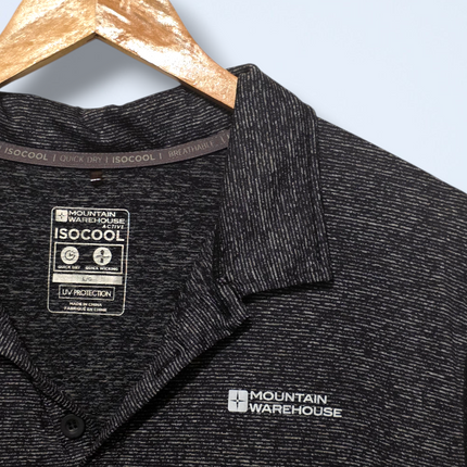 Black & Grey Mountain Warehouse Polo Activewear Large