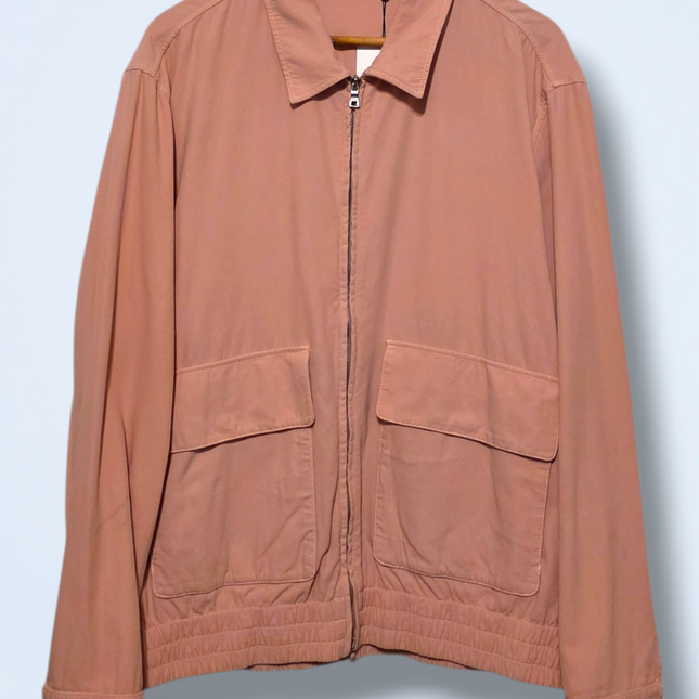 Mr P – Men’s Pink Zip Jacket – Blouson – Size Large – Silk & Cotton