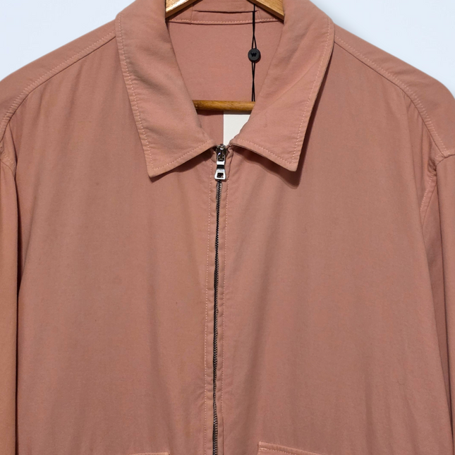 Mr P – Men’s Pink Zip Jacket – Blouson – Size Large – Silk & Cotton