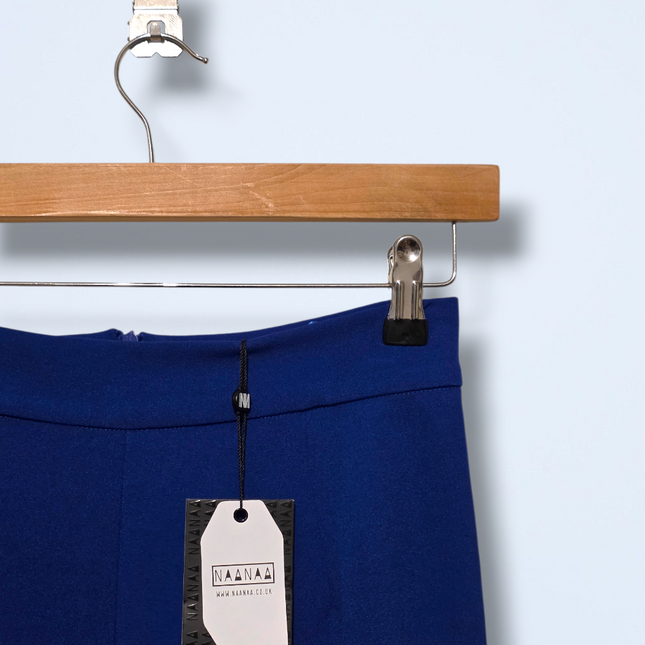 Naanaa – UK Size 8 – Blue Wide-leg Trousers – NWT