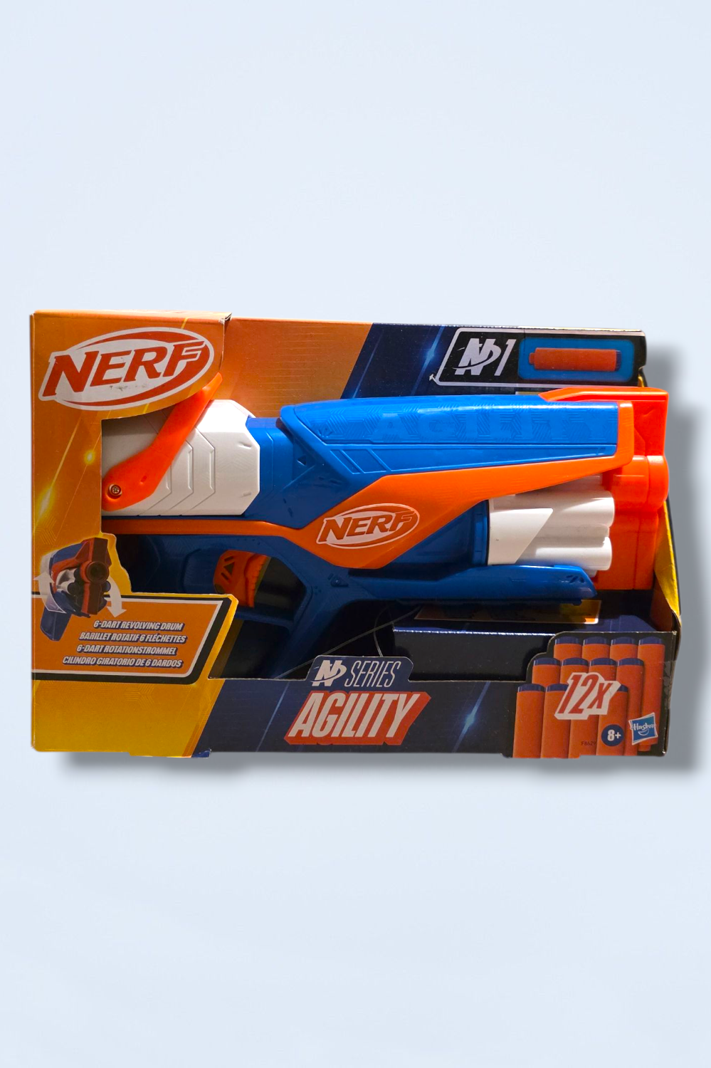 New Nerf Agility Gun 8+ with 12 Darts