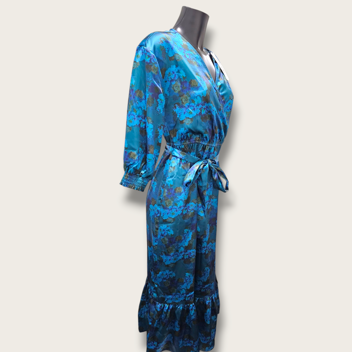 New Blue Floral Chi Chi London Formal Occasional Dress UK 10