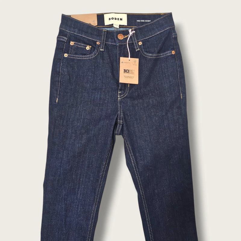 New Boden Dark Washed High-waisted Jeans W27 L30